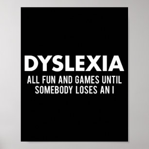 Dyslexie-Bewusstseinsmonat lustiges dyslektisches  Poster