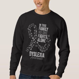 Dyslexie Bewusstseinsmonat Schmetterlinge Silver R Sweatshirt