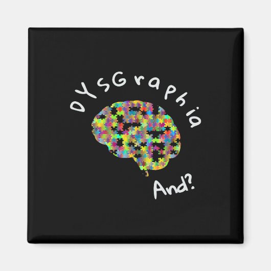 Dyslexie Bewusstseinsstörung Dysgraphie Schreiben  Magnet (Vorne)