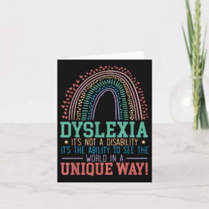 Dyslexie Es ist keine Behinderung Dyslexie Bewusst Karte