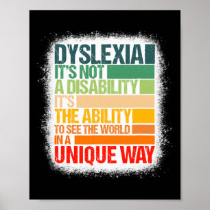 Dyslexie Es ist keine Behinderung Dyslexie Bewusst Poster