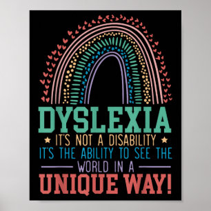 Dyslexie Es ist keine Behinderung Dyslexie Bewusst Poster