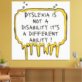 Dyslexie ist keine Behinderung Dyslexie Bewusstsei Leinwanddruck (Insitu (Wohnzimmer))