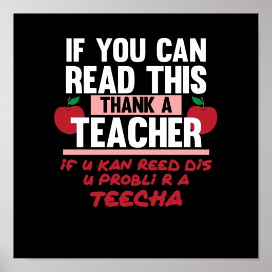 Dyslexie Lehrer Behinderung Erziehungstherapeut Poster (Vorne)