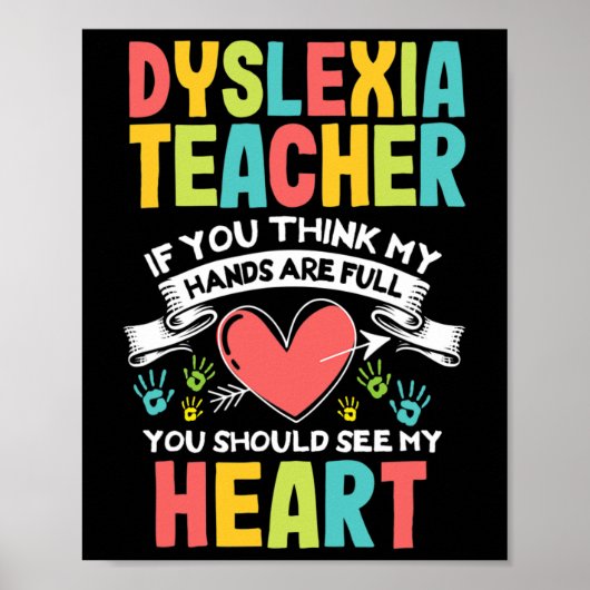 Dyslexie Lehrer Bewusstsein Dyslexie Lehren Poster (Vorne)