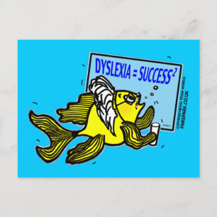 Dyslexie Lehrer Fisch ~ Dyslexischer Erfolg Postkarte