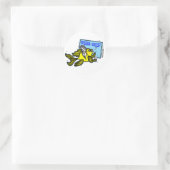 Dyslexie Lehrer Fisch ~ Dyslexischer Erfolg Runder Aufkleber (Tasche)