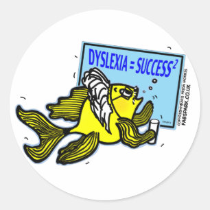 Dyslexie-Lehrer-Fische ~ Persons mit Runder Aufkleber