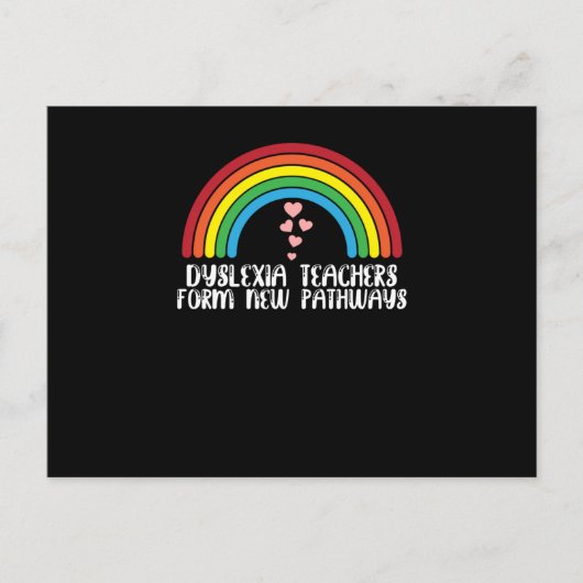 Dyslexie Lehrer formen neue Paths Awareness Einladungspostkarte (Vorderseite)