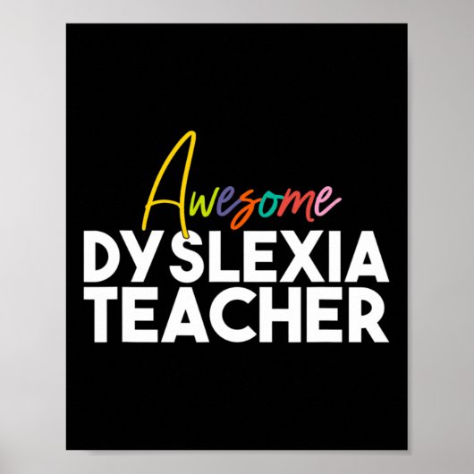 Dyslexie Lehrer Poster (Vorne)