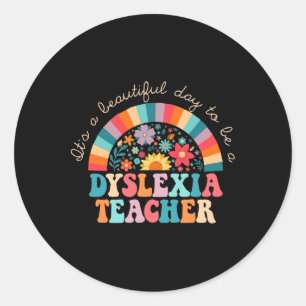 Dyslexie Lehrer Retro Dyslexie Sped Therapist Rai Runder Aufkleber