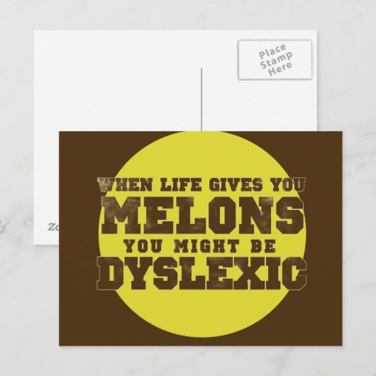 Dyslexie Postkarte (Vorne/Hinten)