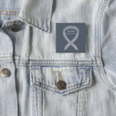 Dyslexie Silver Awareness Ribbon Custom Button (Beispiel)