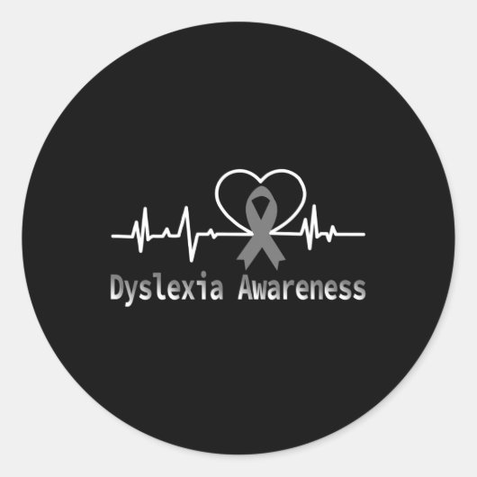 Dyslexie-Unterstützung Runder Aufkleber (Vorderseite)