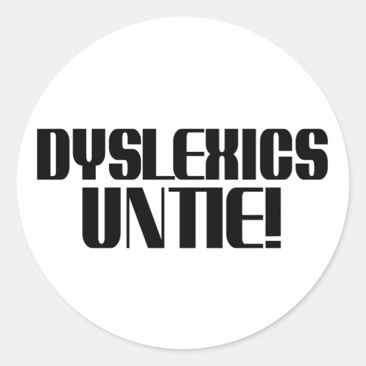 Dyslexie Untie Aufkleber (Vorderseite)