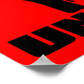 Dyslexie Untie Funny Poster Sign (Ecke)