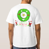 Dyslexischer Satanist! Santa Claus T - Shirt (Rückseite)