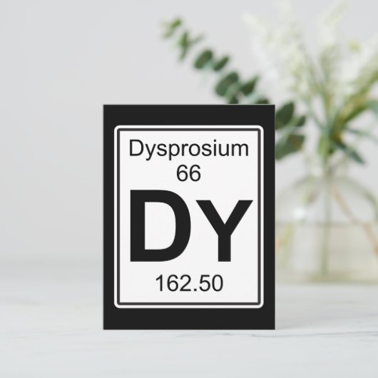 Dysprosium Postkarte (Stehend Vorderseite)