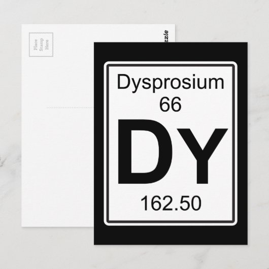 Dysprosium Postkarte (Vorne/Hinten)