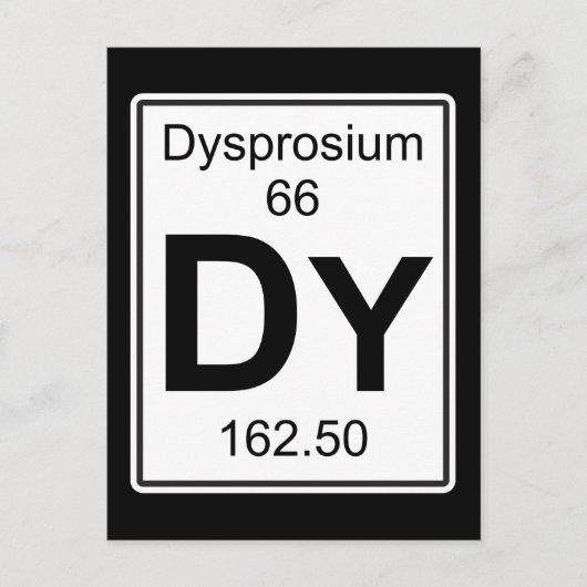 Dysprosium Postkarte (Vorderseite)