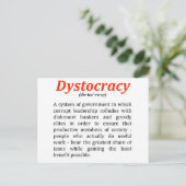 dystocracy2.png postkarte (Stehend Vorderseite)