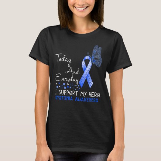 Dystonia Awareness I support my hero Butterfly T-Shirt (Vorderseite)