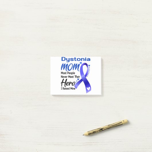 Dystonia Awareness Month Ribbon Geschenke Post-it Klebezettel (Auf Schreibtisch)