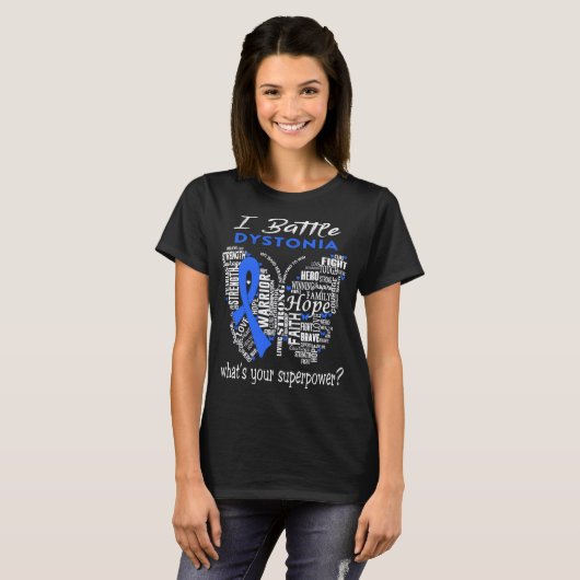 Dystonia Awareness Month Ribbon Ohrts T-Shirt (Vorne ganz)