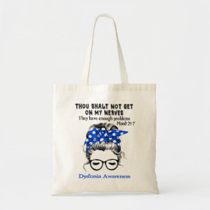 Dystonia Awareness Ribbon Support Gifts Tragetasche