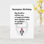 Dystopian Birthday - Ein lustiges Geburtstaggedich Karte (Gelbe Blume)