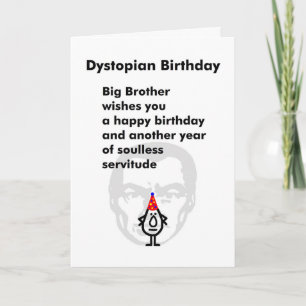 Dystopian Birthday - Ein lustiges Geburtstaggedich Karte