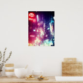 Dystopian Cyberpunk City Poster (Küche)