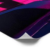 Dystopian Cyberpunk Neon City Obey Sci-Fi Poster (Ecke)