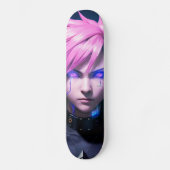 Dystopian Cyberpunk Sci-Fi Future Street Punk 01 Skateboard (Vorderseite)