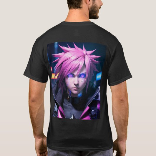 Dystopian Cyberpunk Sci-Fi Future Street Punk 01 T-Shirt (Rückseite)