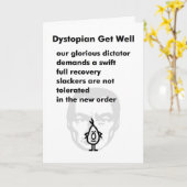 Dystopian Get Well - A Funny Get well bald Gedicht Karte (Gelbe Blume)