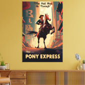 Dystopian Pony Express Rider 2057? Leinwanddruck (Insitu (Wohnzimmer))