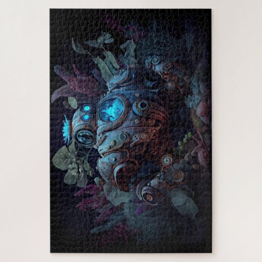 Dystopian Robot & Pflanze Puzzle (Vertikal)