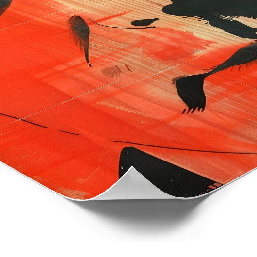 Dystopian Roboter Eye Poster (Ecke)