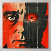Dystopian Roboter Eye Poster (Vorne)