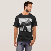 Dystopian Rock Black Oil Rig T-Shirt (Vorne ganz)