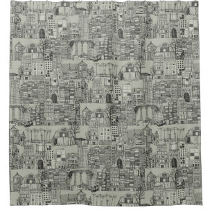 dystopian toile Mono Duschvorhang