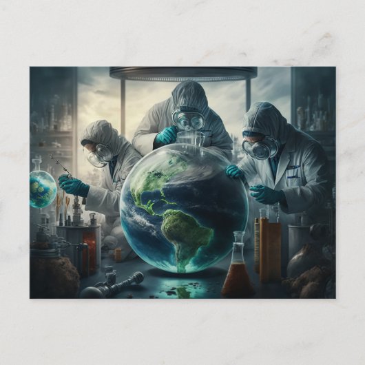 Dystopian World Experiment - Concept Art - Fantasy Postkarte (Vorderseite)