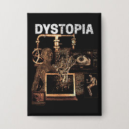 Dystopie - Design von Techno-Dystopian Streetwear Button