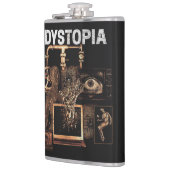 Dystopie - Design von Techno-Dystopian Streetwear Flachmann (Links)