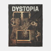 Dystopie - Design von Techno-Dystopian Streetwear Fleecedecke (Vorderseite)