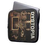 Dystopie - Design von Techno-Dystopian Streetwear Laptopschutzhülle (Vorderseite Links)