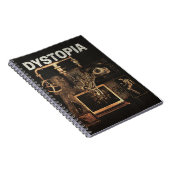 Dystopie - Design von Techno-Dystopian Streetwear Notizblock (Rechte Seite)