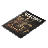 Dystopie - Design von Techno-Dystopian Streetwear Notizblock (Linke Seite)