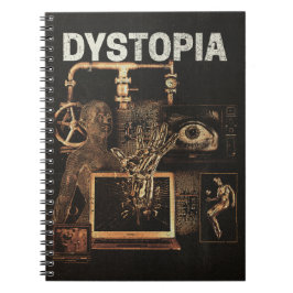 Dystopie - Design von Techno-Dystopian Streetwear Notizblock